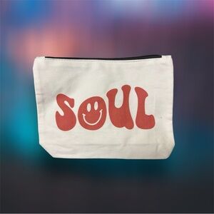 Soul Canvas Pouch with Red Print
